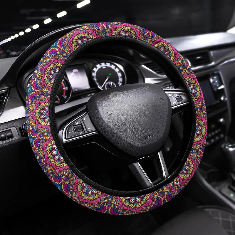 Mandala Steering Wheel Covers Custom Mandala Coloring Car Accessories