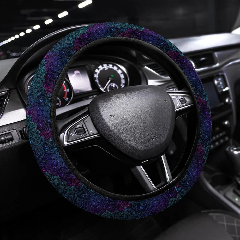 Mandala Steering Wheel Covers Custom Mandala Flower Car Accessories