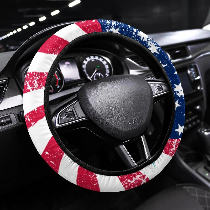 US Flag Steering Wheel Covers Custom American Flag Car Accessories