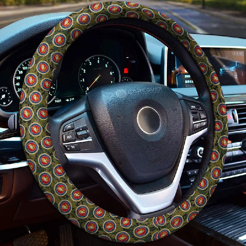 US Military Marine Corps Steering Wheel Cover Custom Car Accessories