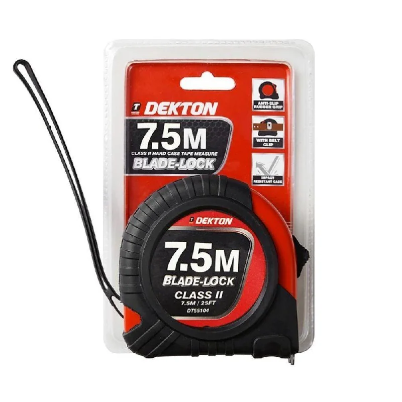 Dekton | Hard Case Tape measure 7.5M / 25ft DT55104